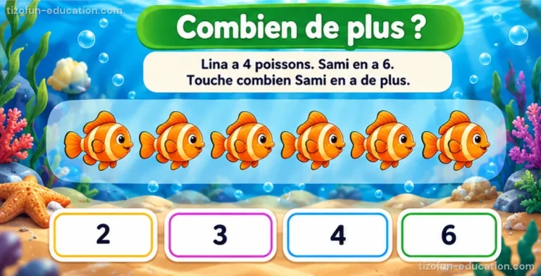 Mathématiques maternelle — Combien de plus ?