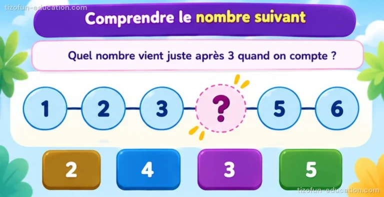 Mathématiques maternelle — Comprendre le nombre suivant