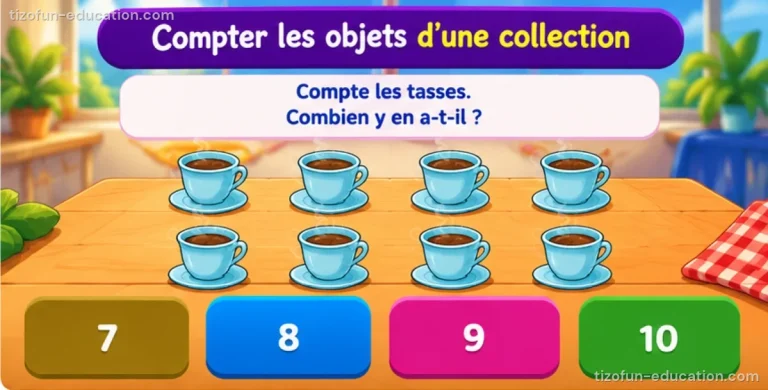 Mathématiques maternelle — Compter les objets d’une collection