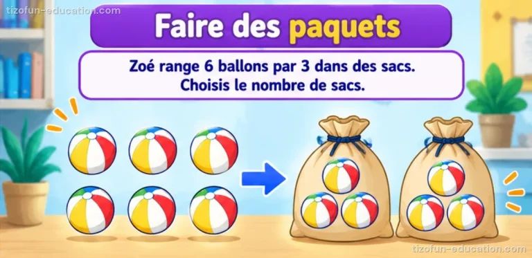 Mathématiques maternelle — Faire des paquets