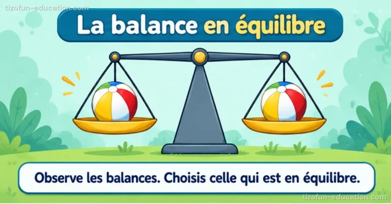 Mathématiques maternelle — La balance en équilibre