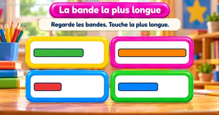 Mathématiques maternelle — La bande la plus longue