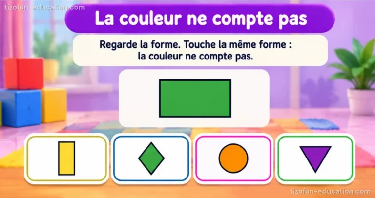 Mathématiques maternelle — La couleur ne compte pas