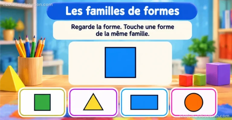 Mathématiques maternelle — Les familles de formes