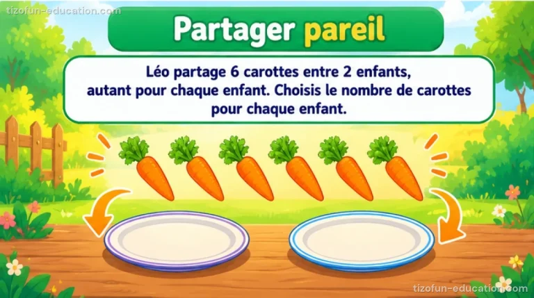 Mathématiques maternelle — Partager pareil