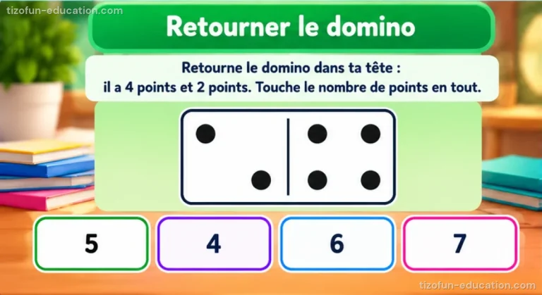 Mathématiques maternelle — Retourner le domino