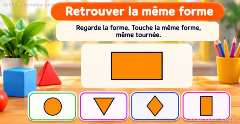 Mathématiques maternelle — Retrouver la même forme