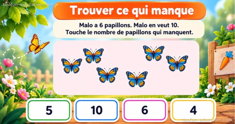 Mathématiques maternelle — Trouver ce qui manque