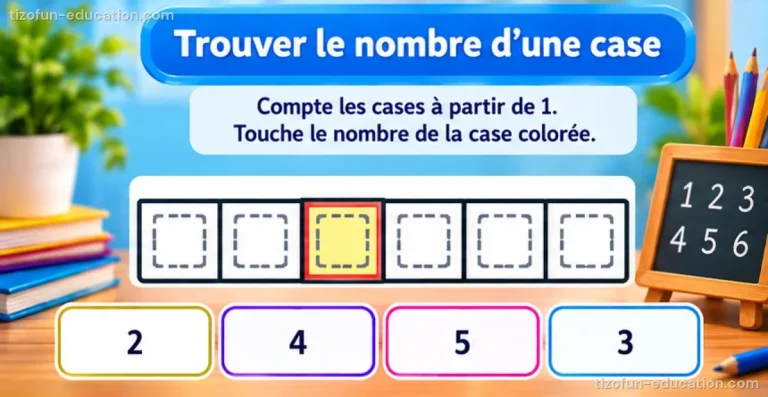 Mathématiques maternelle — Trouver le nombre d’une case