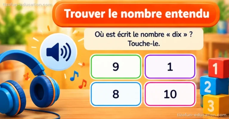 Mathématiques maternelle — Trouver le nombre entendu
