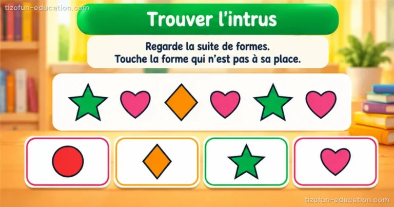 Mathématiques maternelle — Trouver l’intrus