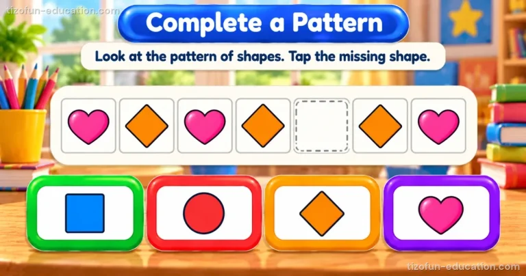 Pre-K & Kindergarten Math — Complete a pattern