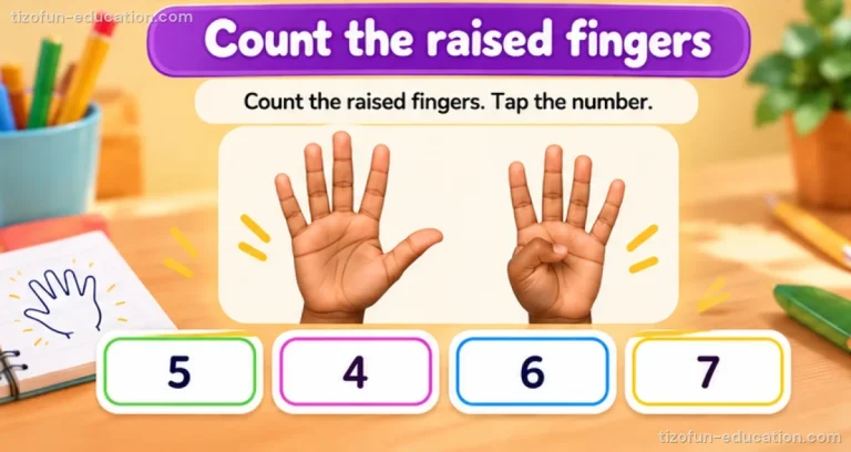 Pre-K & Kindergarten Math — Count the raised fingers