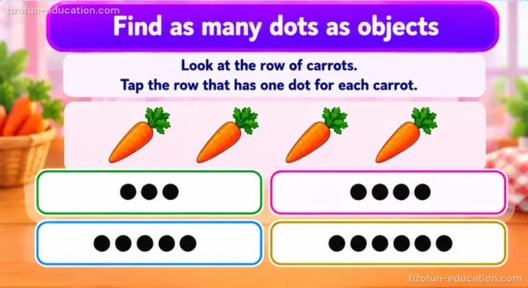 Pre-K & Kindergarten Math — Find as many dots as objects