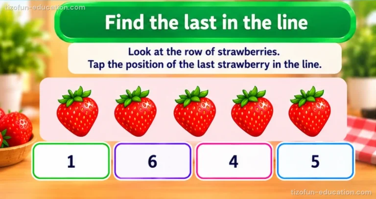 Pre-K & Kindergarten Math — Find the last one in the line