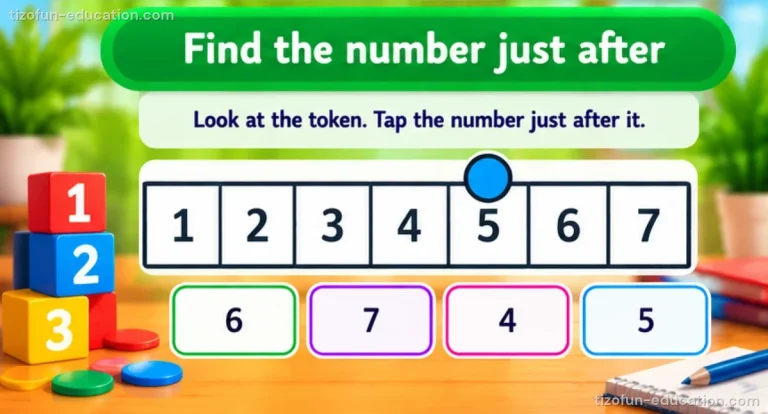 Pre-K & Kindergarten Math — Find the number just after