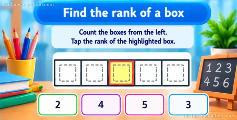 Pre-K & Kindergarten Math — Find the position of a box