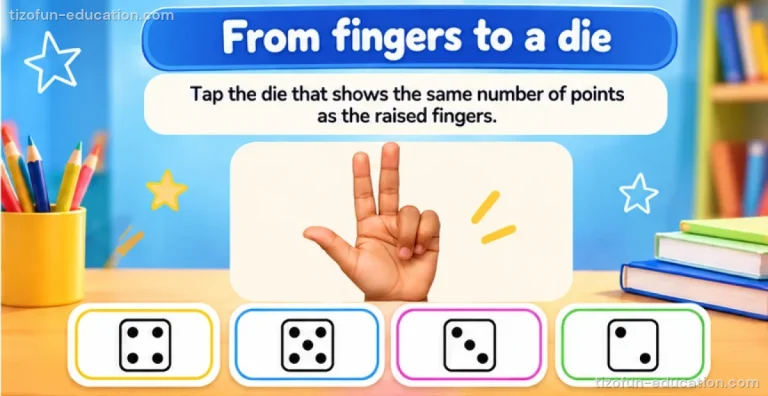 Pre-K & Kindergarten Math — Match fingers to a die