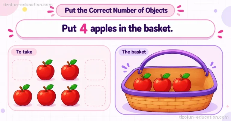 Pre-K & Kindergarten Math — Put in the right number of objects