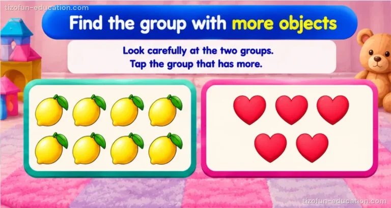 Pre-K & Kindergarten Math — Spot the bigger group at a glance