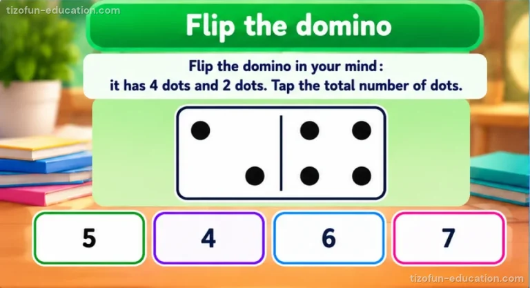 Pre-K & Kindergarten Math — Turn the domino around