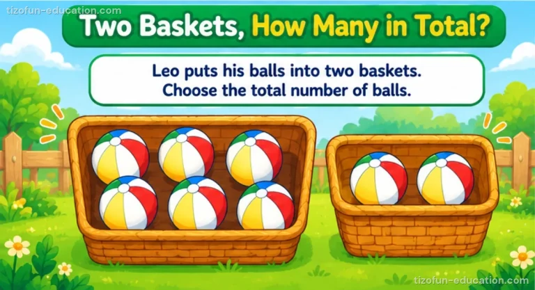 Pre-K & Kindergarten Math — Two baskets: how many in all?