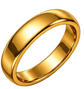 A shiny gold ring